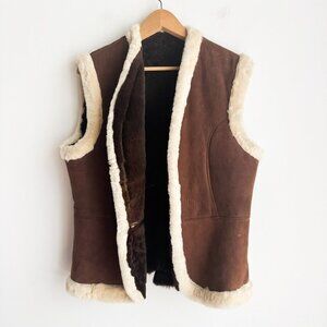 Vintage sheepskin Shearling Classic Vest M
